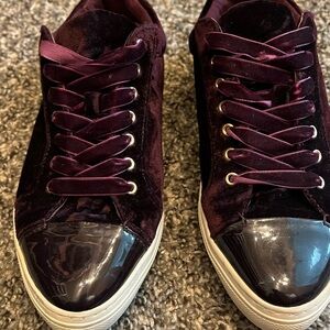 Women's Velvet Sneakers in Deep Purple